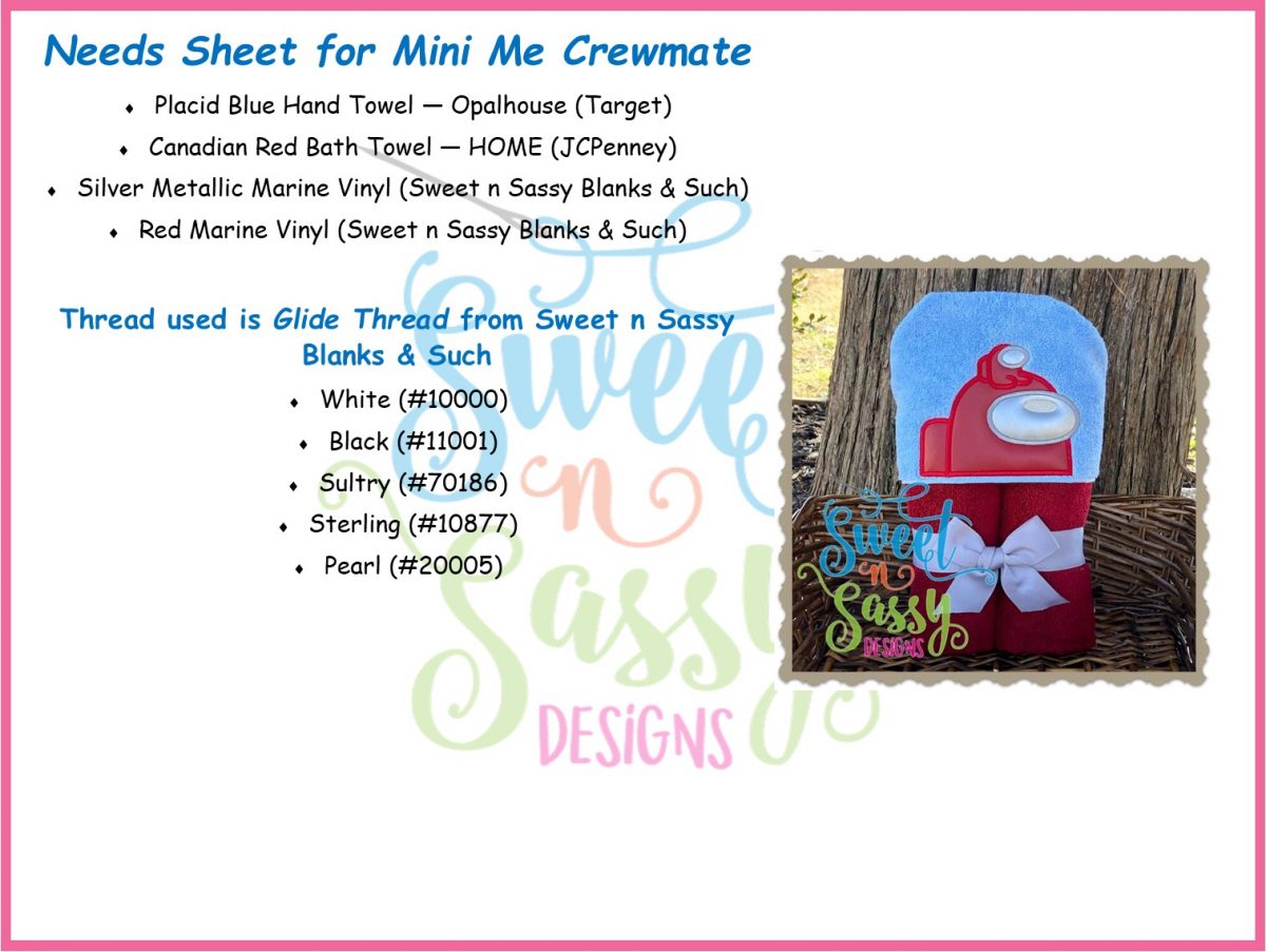 Download Mini Me Crewmate - Sweet n Sassy Designs