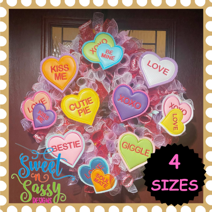 Conversation Hearts Wreath Parts Collection